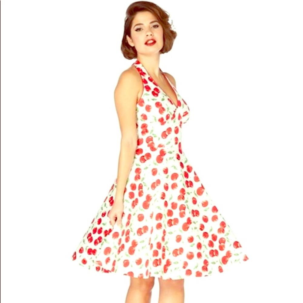 ❌SOLD❌🌺Voodoo Vixen Cherry Print Swing Dress - Picture 2 of 7